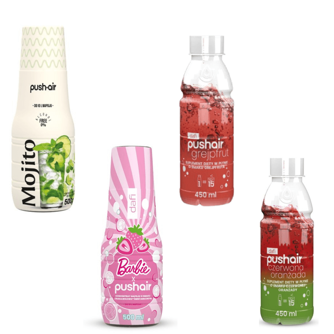 4x Dafi Mojito + Barbie + Pamplemousse + Orangeade rouge sirops