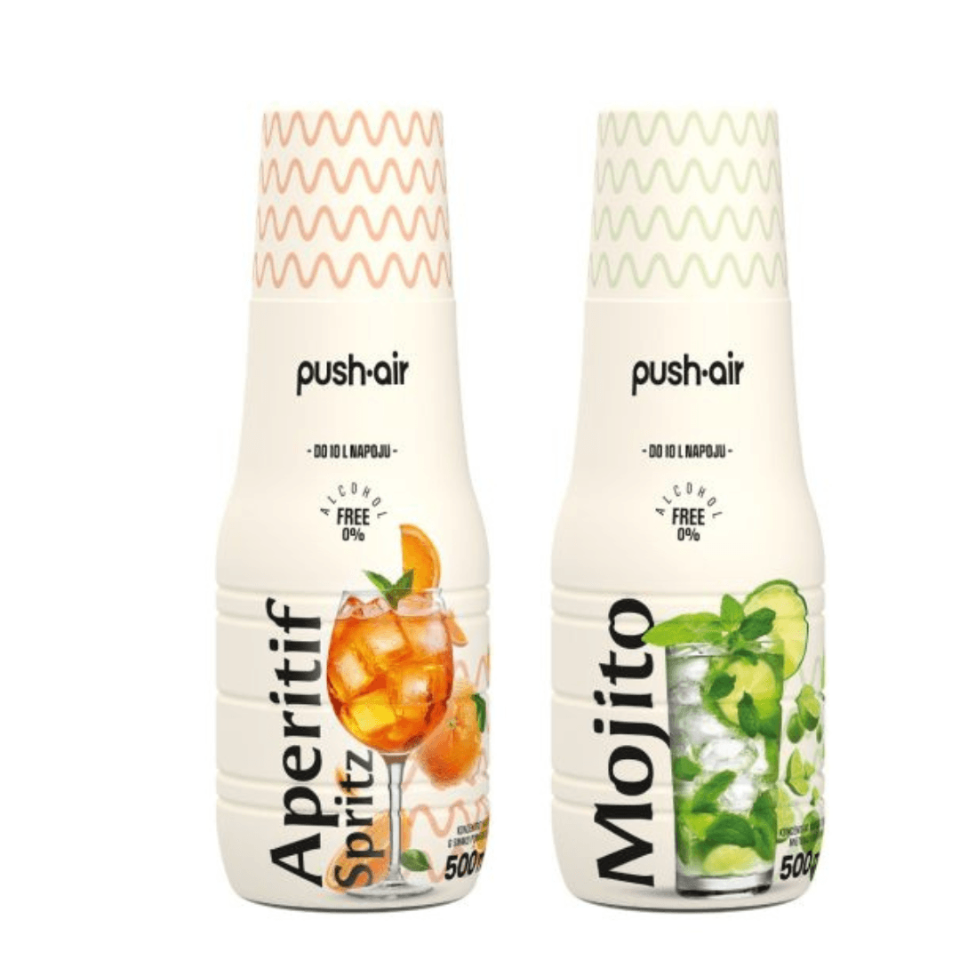Sirops PUSHAIR pour l'Eau - Concentré APÉRITIF SPRITZ + MOJITO Dafi 500 ml