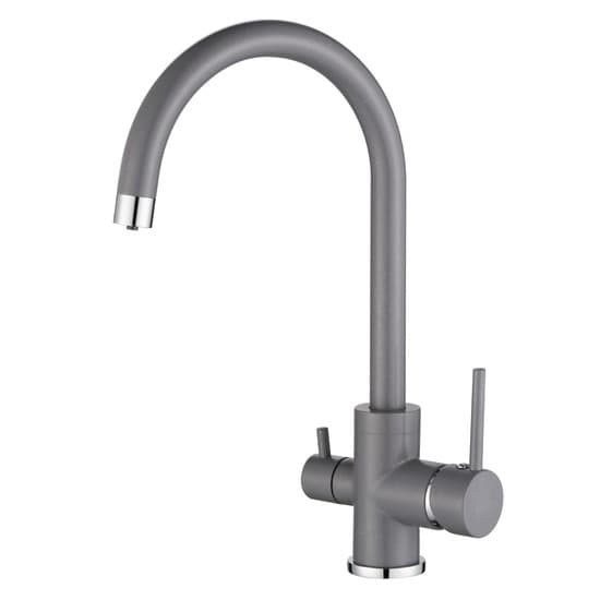 Robinet d’évier à trois voies Aquasanita Sabiaduo 2963 (Alumetallic)