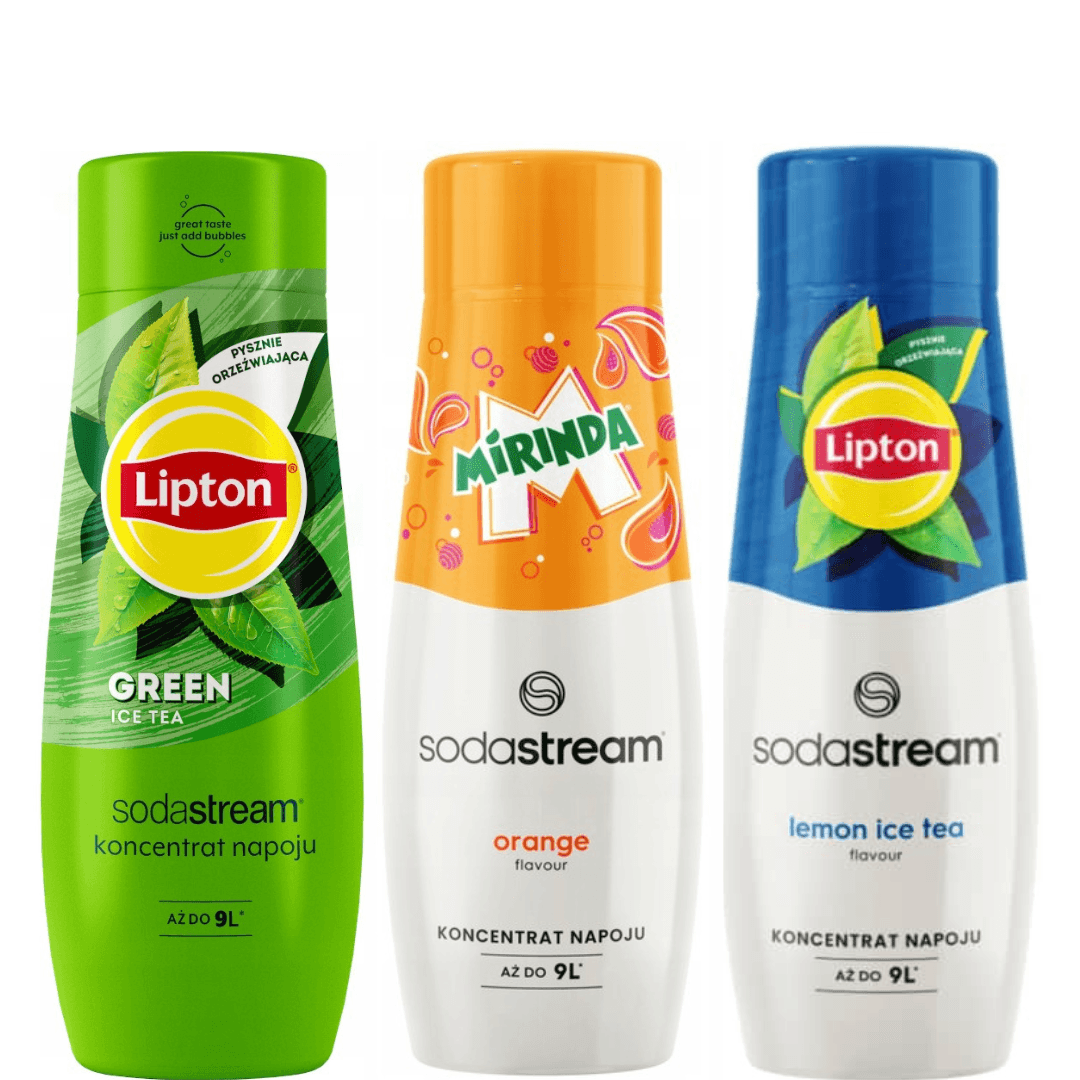 3 x Lipton Lemon + Lipton Green + Mirinda sirops