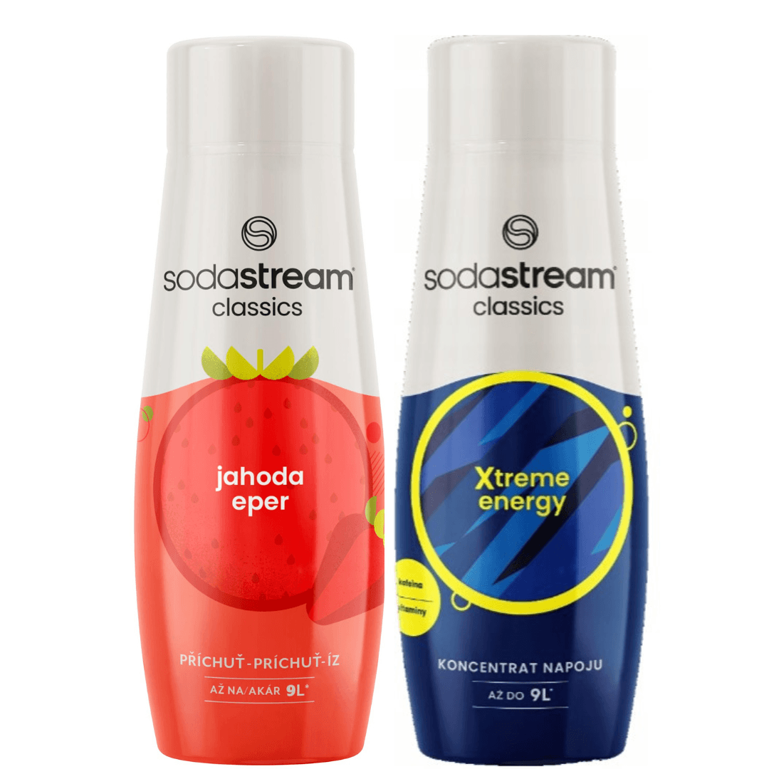 2 x SodaStream Fraise + Energy sirops