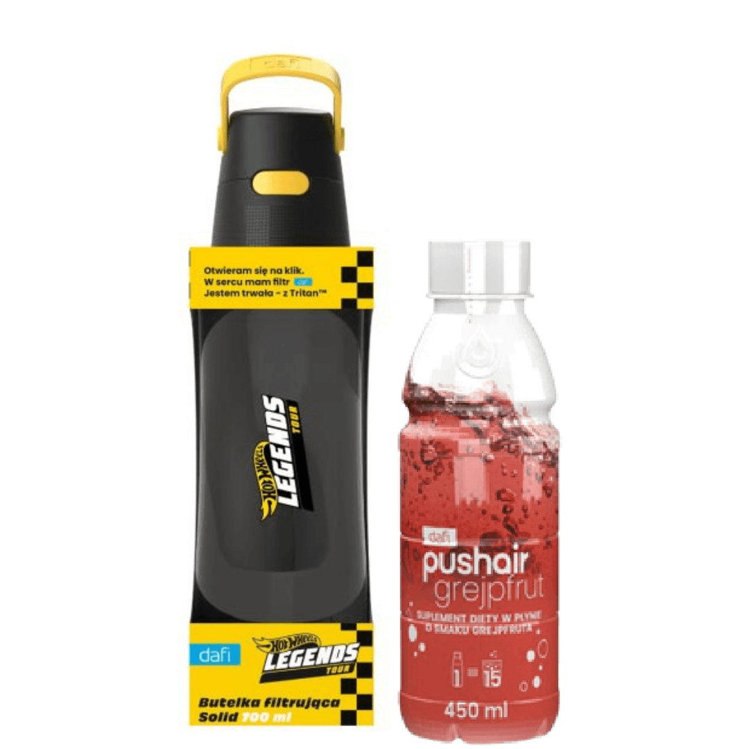 Bouteille filtrante Dafi SOLID HOT WHEELS 0,7 l + Sirop de pamplemousse