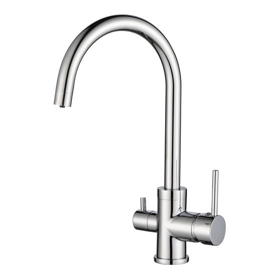 Robinet d’évier à trois voies Aquasanita Sabiaduo 2963(chrome)