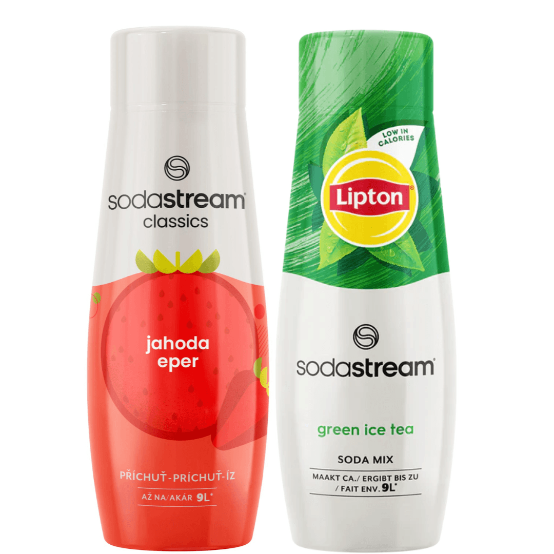 2 x Fraise + Lipton Thé Vert sirops