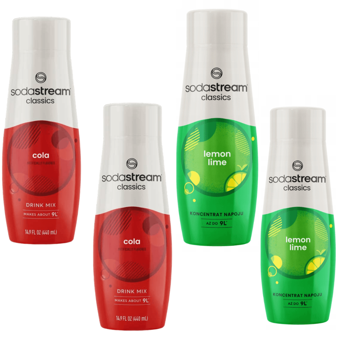 2x Cola + 2x Citron-Citron vert Sirop SodaStream