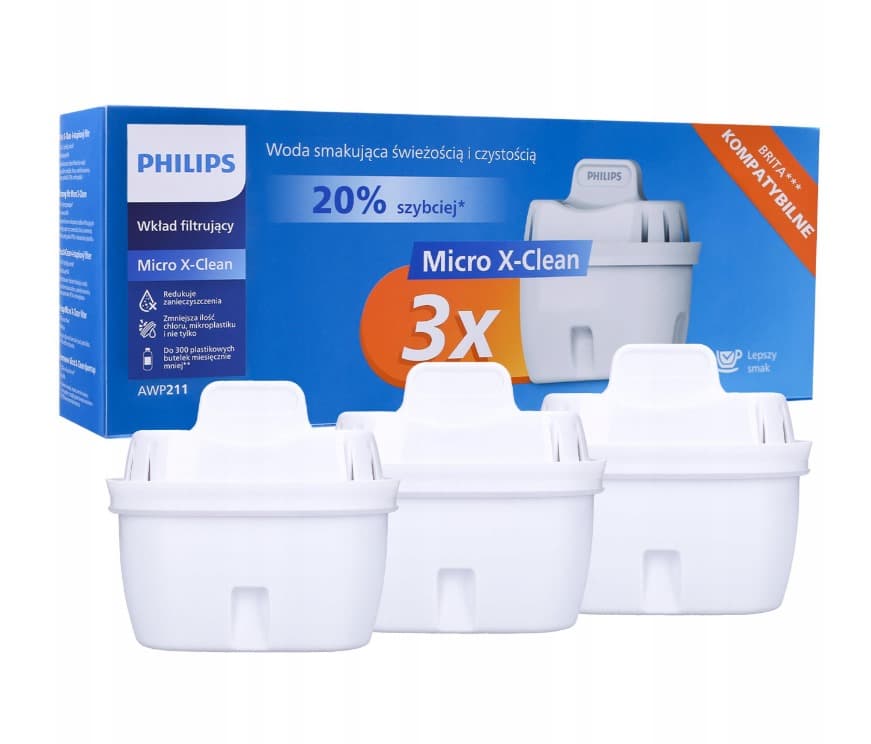 Cartouche de filtre Philips pour bouilloires, 3 pièces (AWP211)