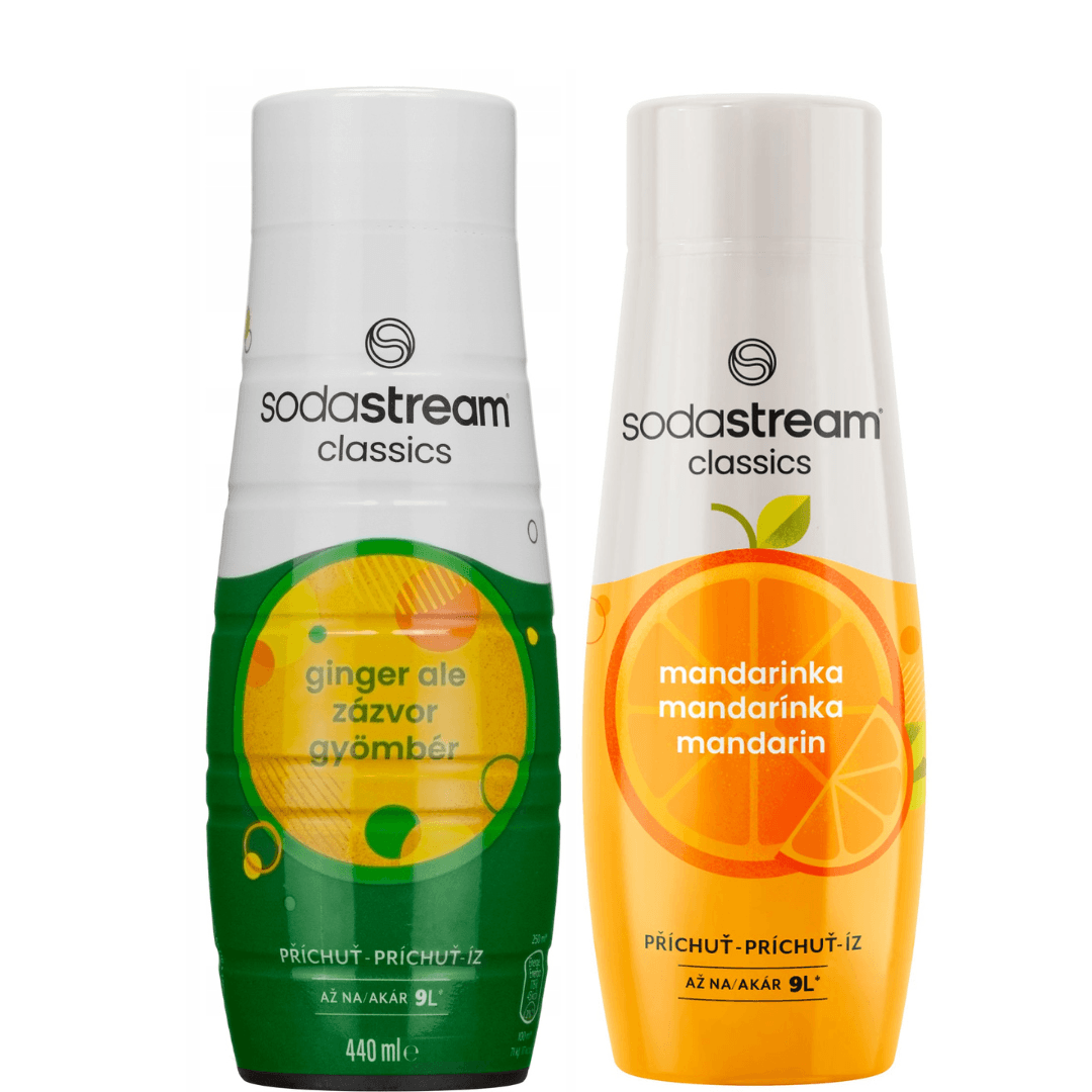 2 × SodaStream Mandarine + Ginger Ale sirops