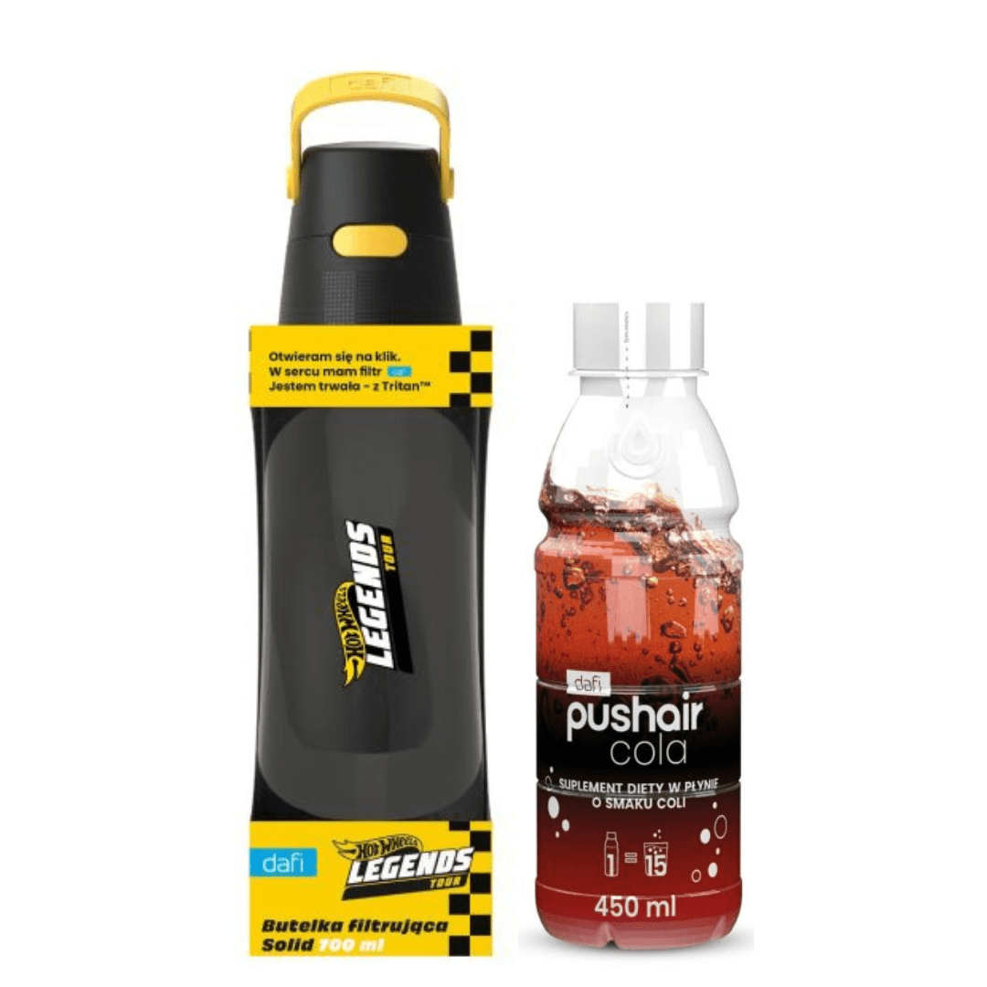 Dafi SOLID HOT WHEELS Bouteille filtrante 0,7 l + Sirop de cola