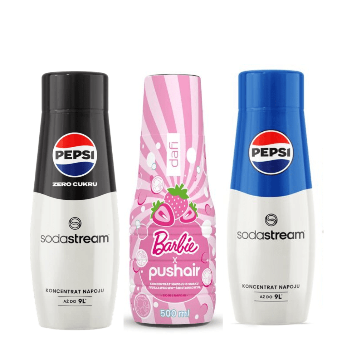 PUSHAIR BARBIE + Sirops SodaStream PEPSI et PEPSI MAX