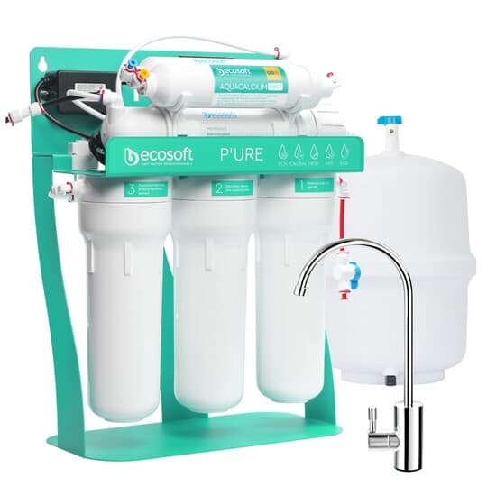 Osmose inverse Ecosoft PURE AquaCalcium Menthe avec pompe