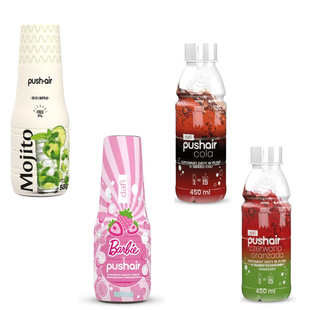 4x Dafi Mojito + Barbie + Cola + Red Orangeade sirops