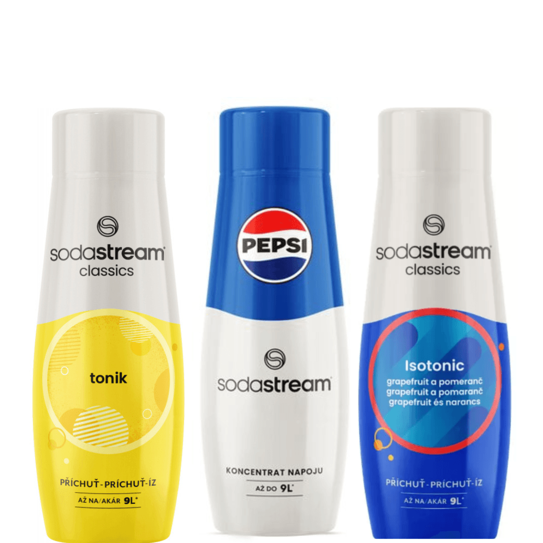 3 x SodaStream  ISOTONIC + TONIK+PEPSI syrups