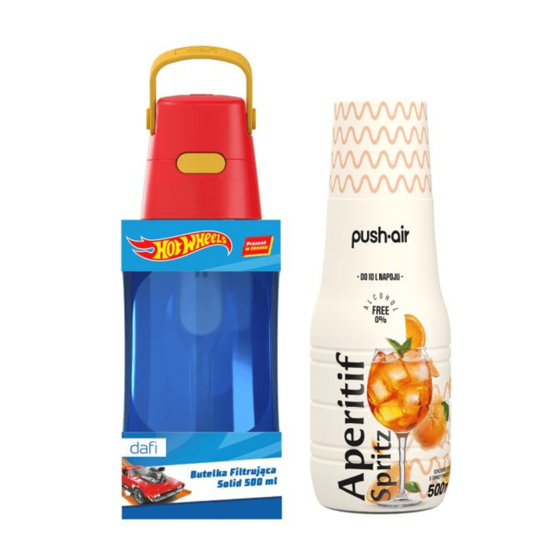Dafi SOLID HOT WHEELS Bouteille filtrante 0,5 L + APERITIF Spritz sirop