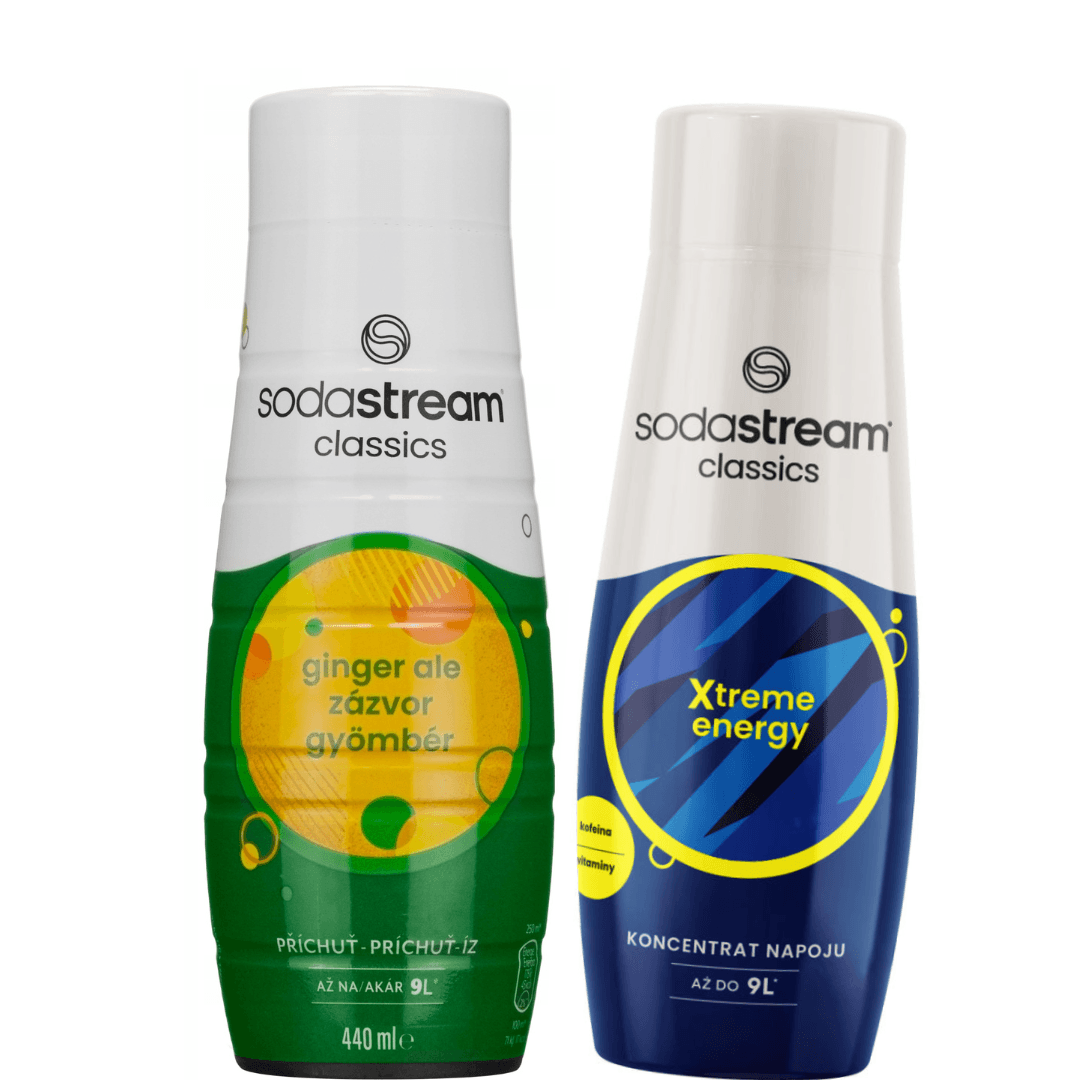 2 × SodaStream Energy + Ginger Ale sirops