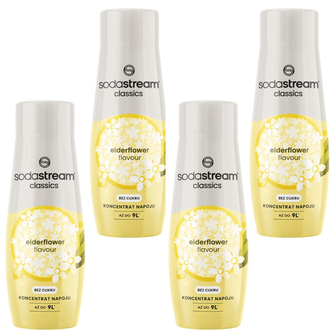 4x SodaStream Sirop Fleur de Sureau ZERO