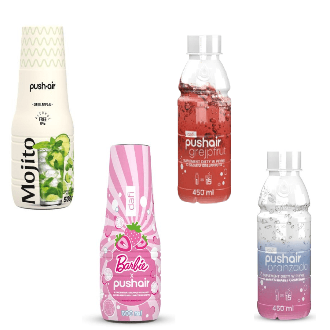4x Dafi Mojito + Barbie + Pamplemousse + Orange Blanche sirops