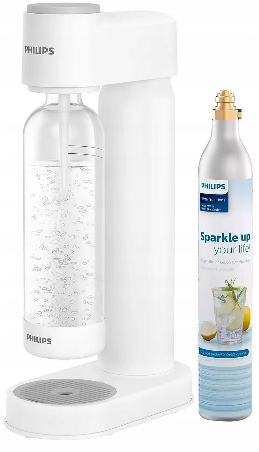 Machine à Soda Philips Lite ADD4901WH, avec Cartouche de CO2, Blanc