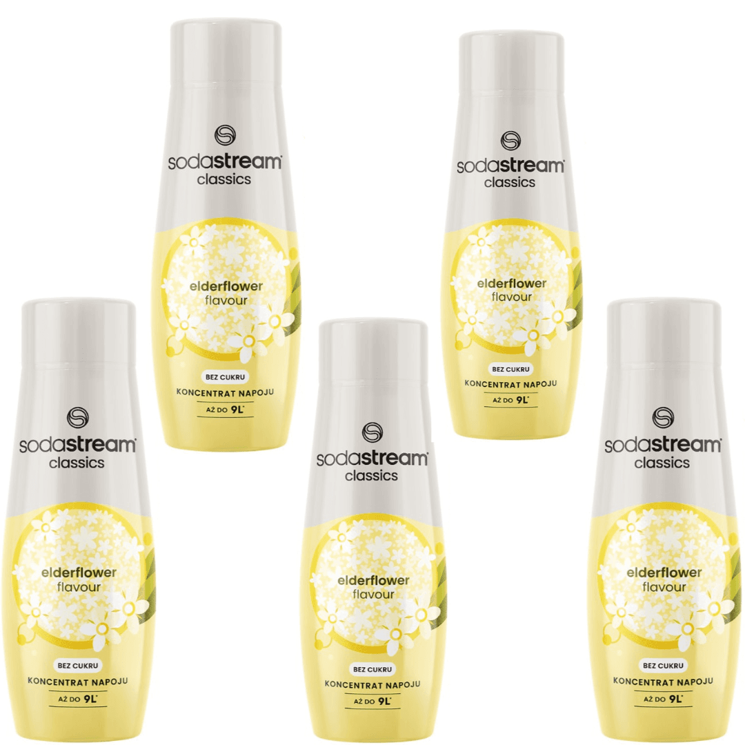 5x SodaStream Sirop Fleur de Sureau ZERO