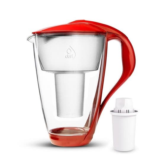 Carafe filtrante en verre Dafi Crystal (rouge)