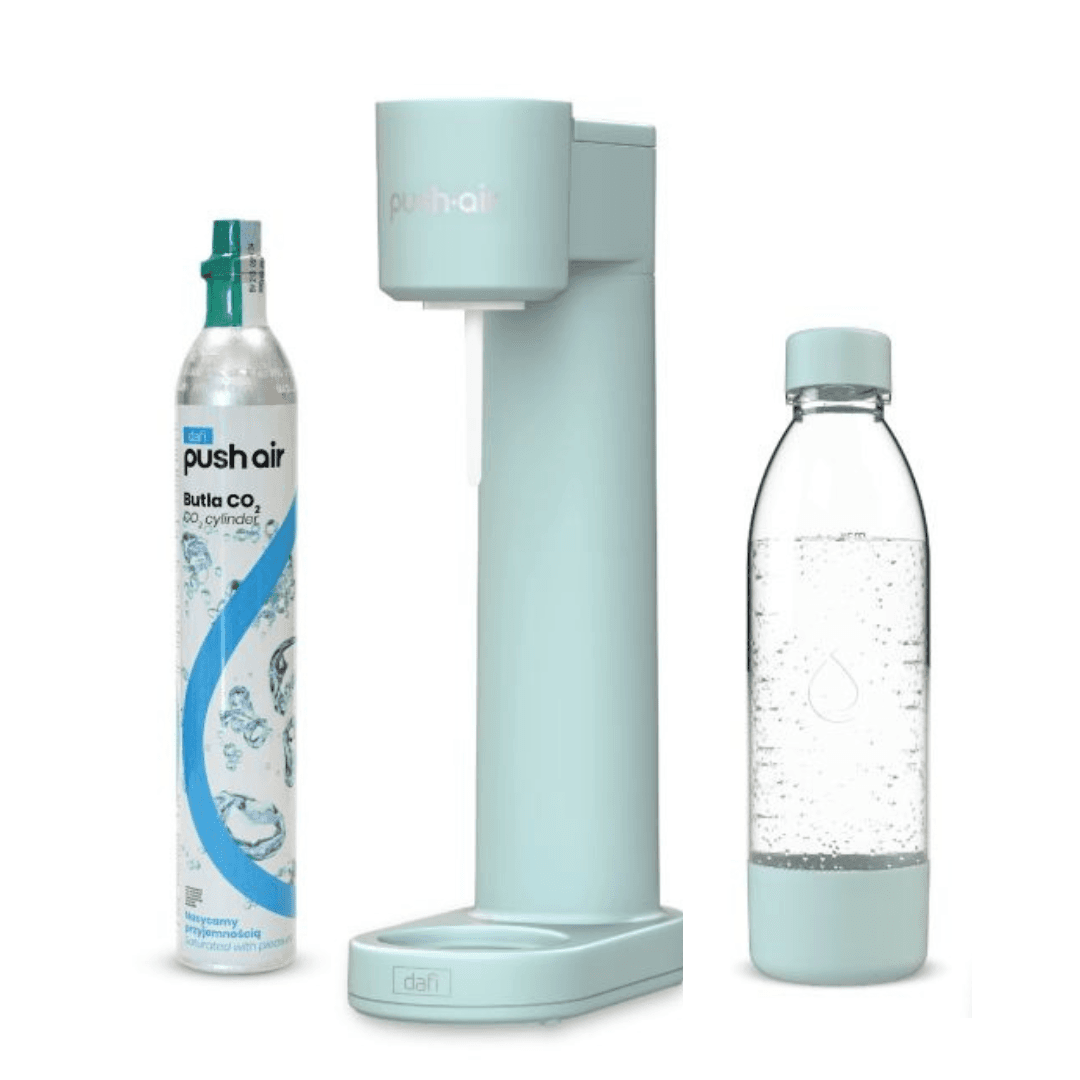 Saturateur d'eau PUSHAIR Dafi Menthe + Cartouche CO2 + Bouteille 0,7 L
