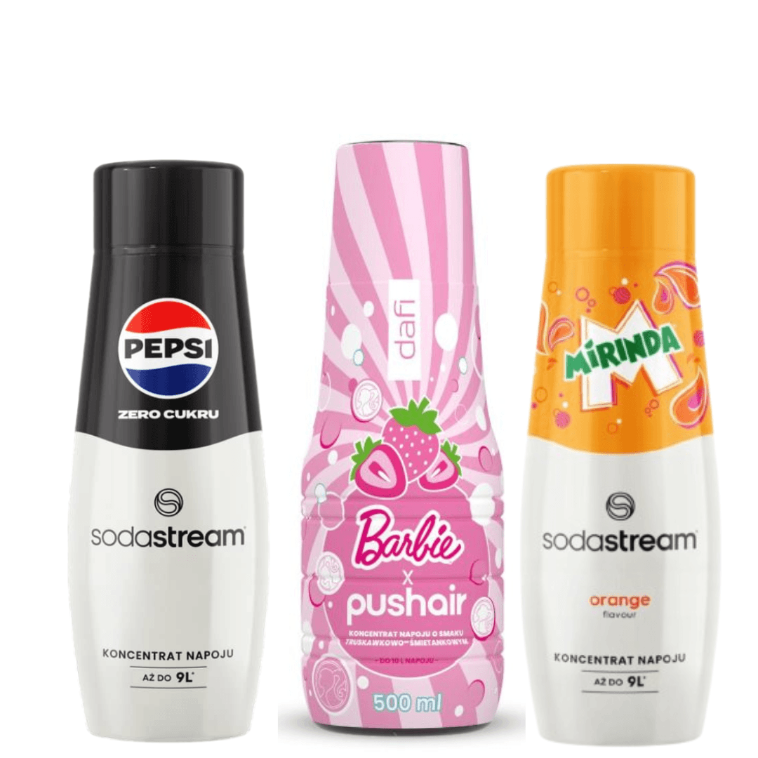 PUSHAIR BARBIE + Sirops SodaStream MIRINDA et PEPSI MAX
