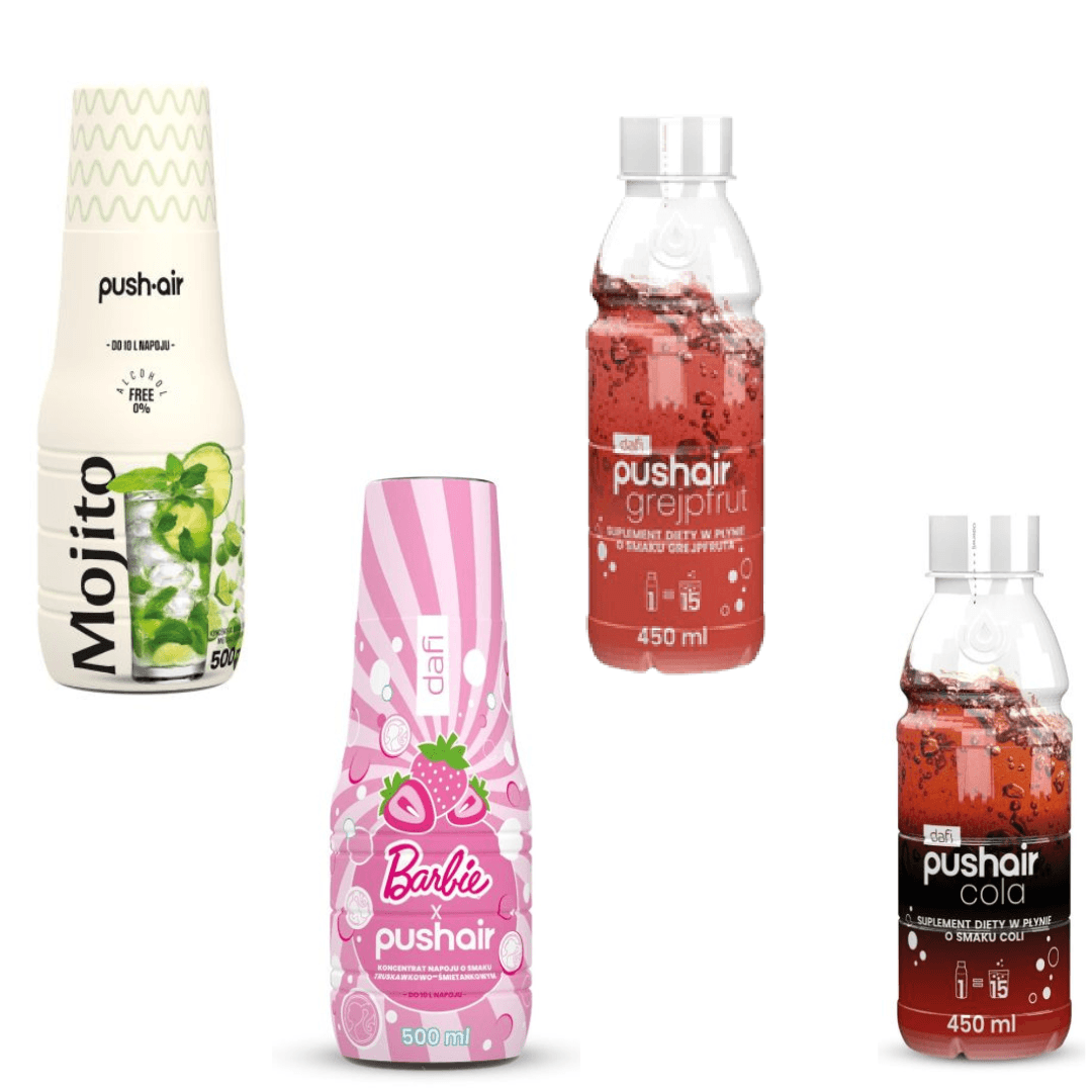 4x Sirops Dafi Mojito + Barbie + Grapefruit + Cola