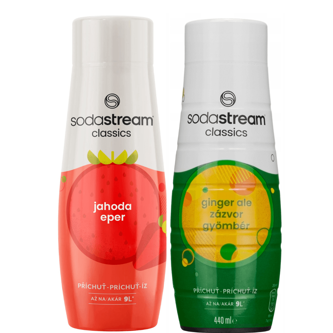 2 x SodaStream Fraise + Ginger Ale sirops