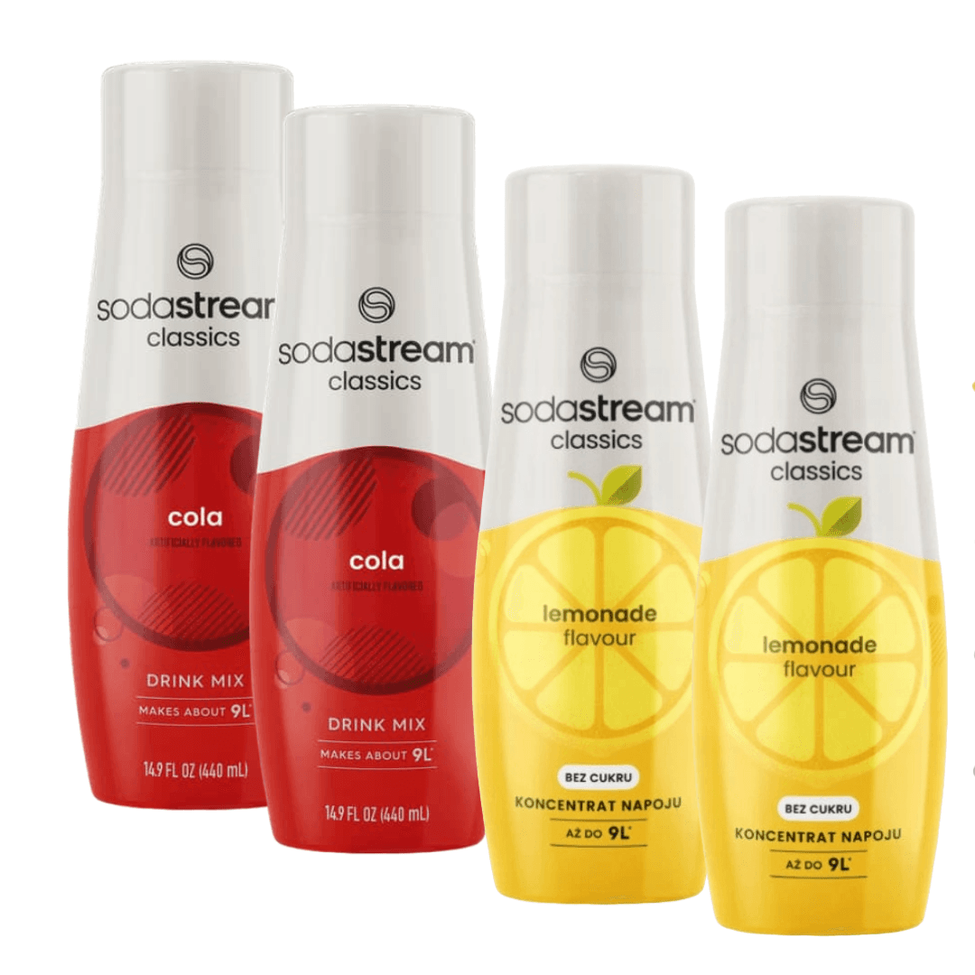 2x Cola + 2x Lemonade Zero sirops SodaStream