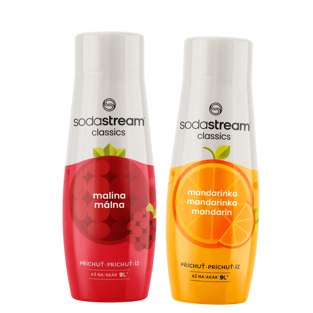 2 x SodaStream Framboise + Mandarine sirops