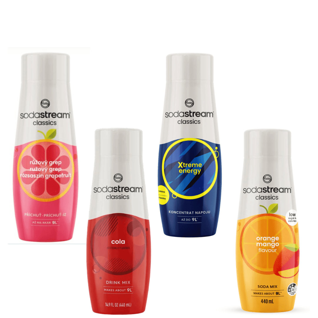 4x Cola + Pamplemousse rose + Énergie + Citron-Lime