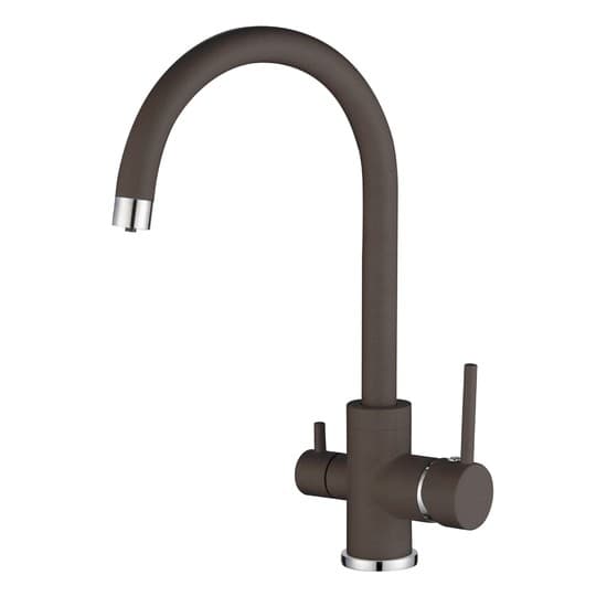 Robinet d’évier à trois voies Aquasanita Sabiaduo 2963(Cerrus, brun foncé)