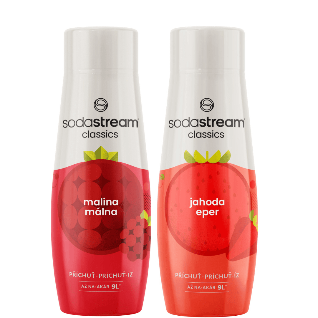 2 x SodaStream Framboise + Fraise sirops