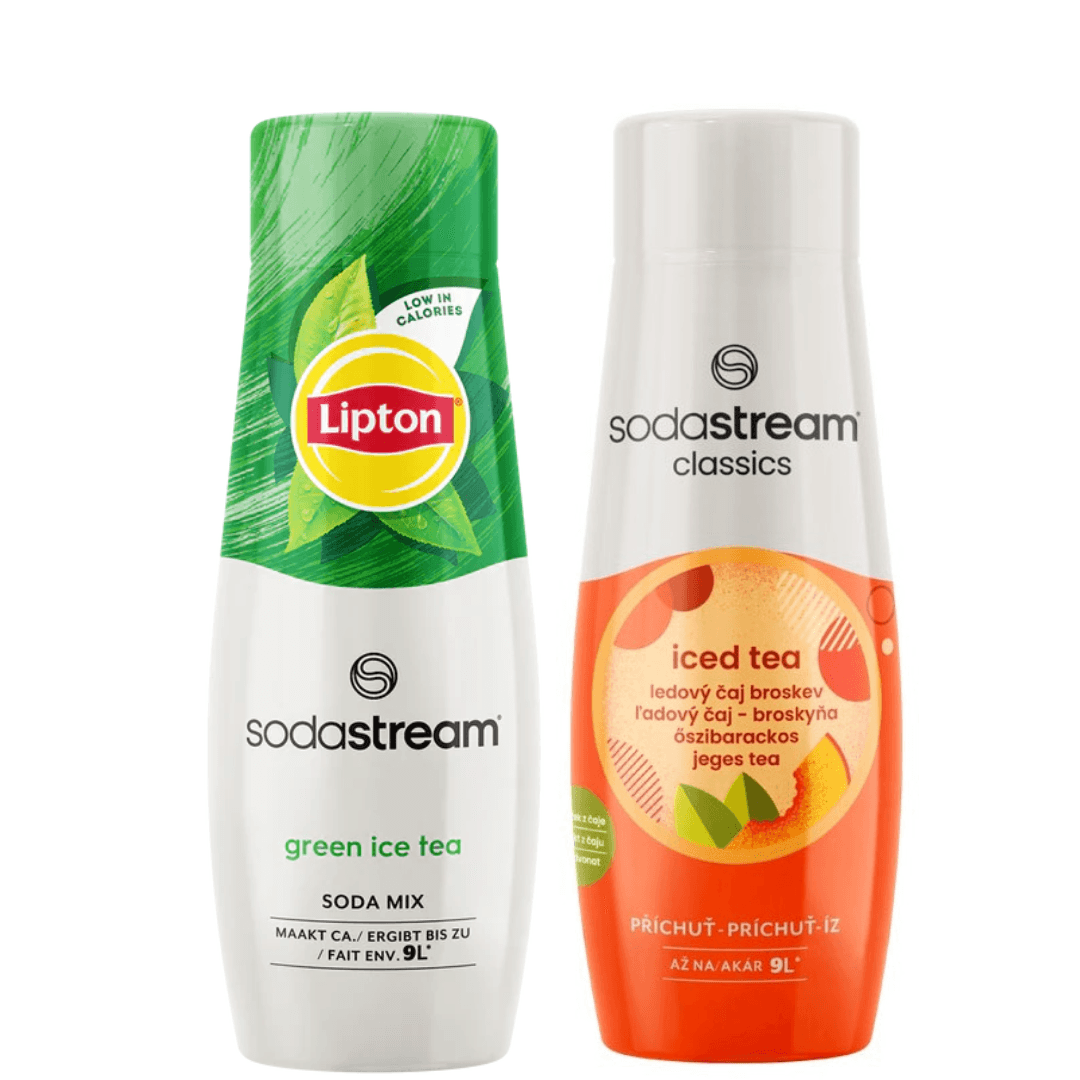 2 x Thé glacé à la pêche + Lipton Thé vert sirops