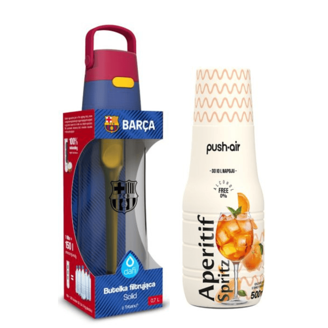 Bouteille Filtrante Dafi Solid 0,7 FC Barcelona + Sirop APERITIF SPRITZ