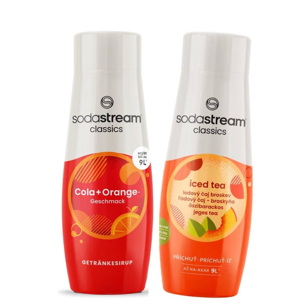 2 x Thé glacé à la pêche + Cola orange sirops