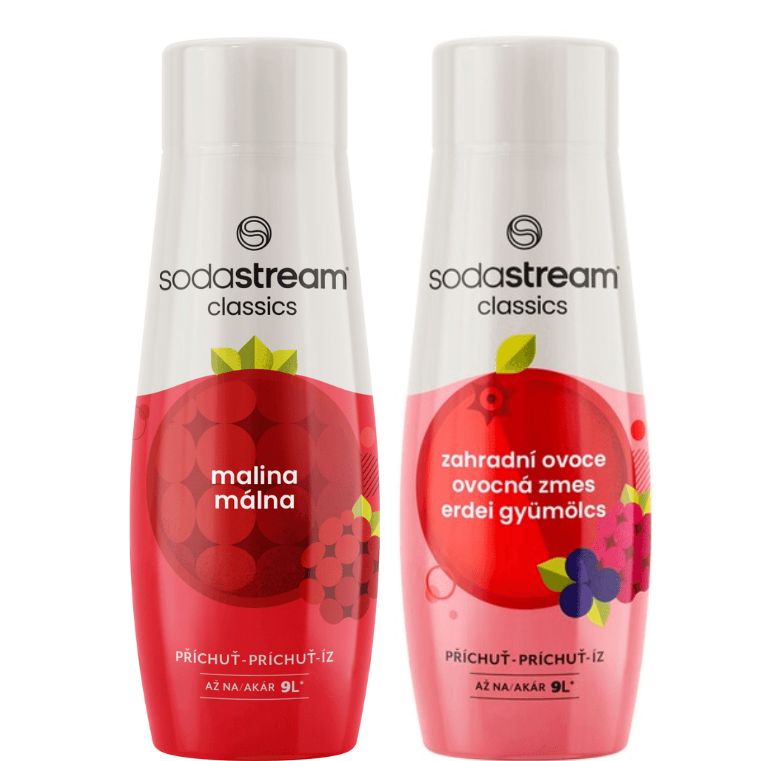 2 × SodaStream Framboise + Fruits du jardin sirops