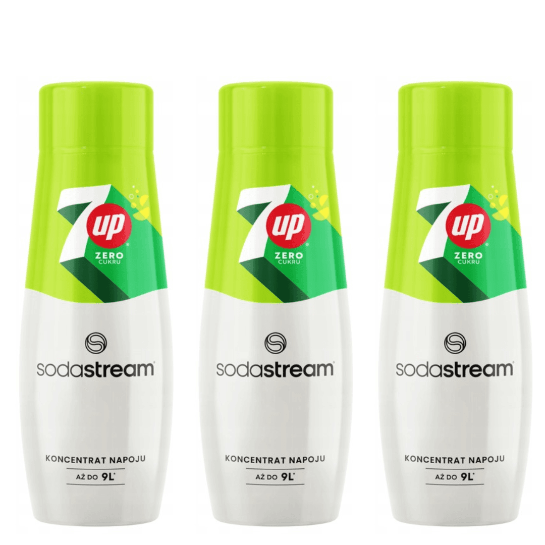 3× SodaStream 7 Up ZERO Syrups