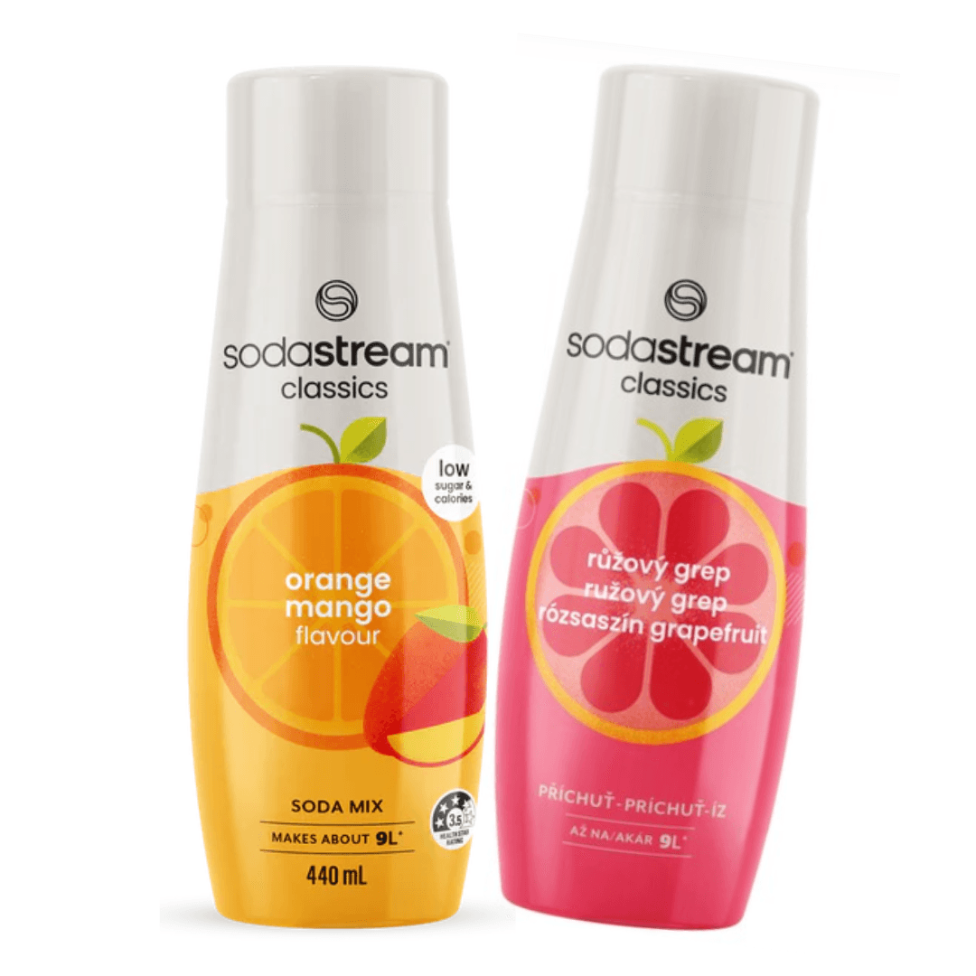 2 x Pamplemousse Rose + Orange-Mangue sirops