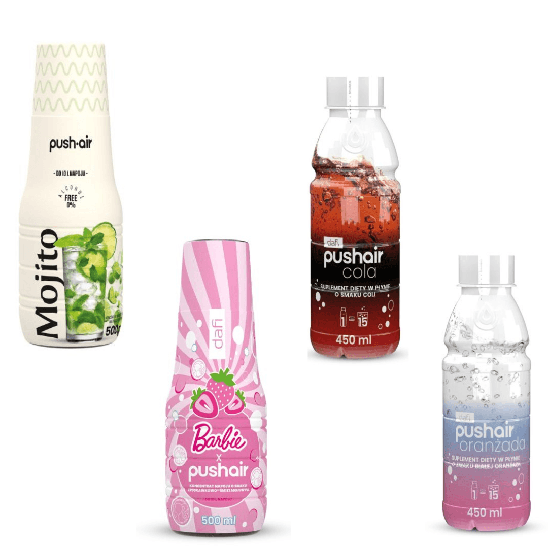 4x Sirop Dafi Mojito + Barbie + Cola + Orange Blanche