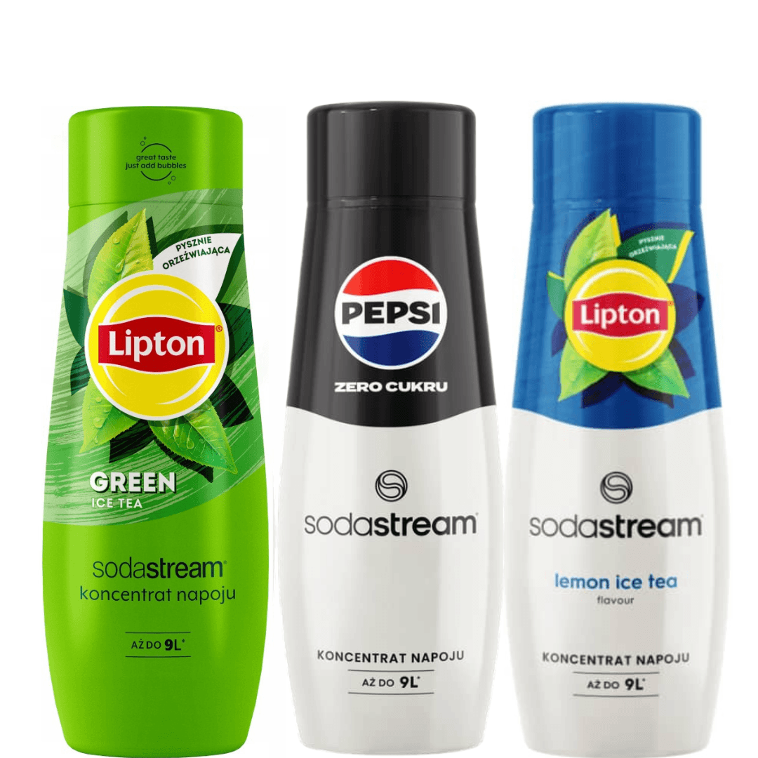 3x Lipton Lemon + Lipton Green + Pepsi Max sirops