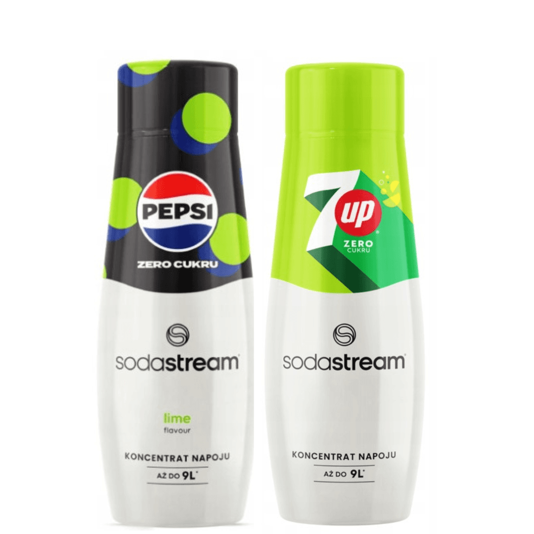 2 x PEPSI MAX LIME + 7 UP ZERO syrups