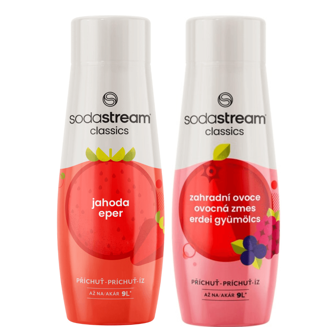 2 x SodaStream Fraise + Fruits du Jardin sirops