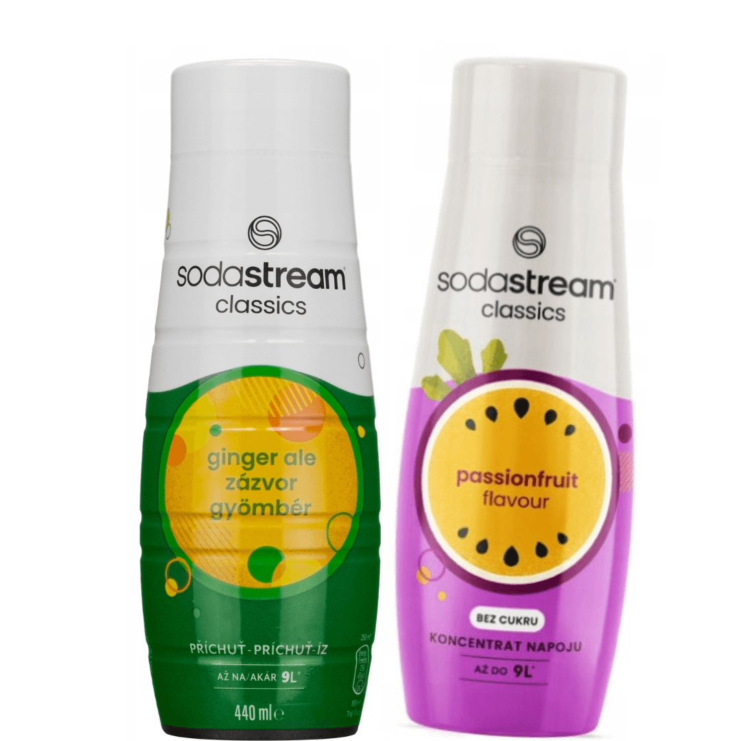 2 x SodaStream Fruit de la passion+Ginger Ale sirops